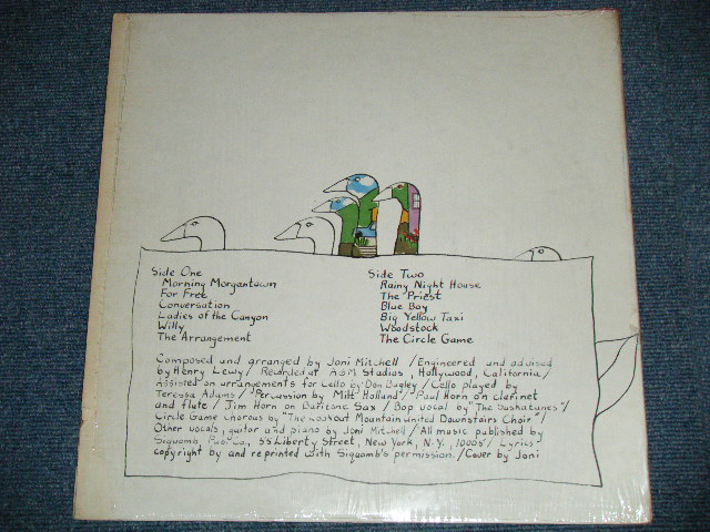 画像: JONI MITCHELL  - LADIES OF THE CANYON (Matrix #A)RS-6376  30992-A-1B B)RS-6376  30993-B-1A) "SANTA MARIA Press" (Ex+/Ex++ Looks:Ex+  Ex+++ :Still in SHRINK WRAP) / 1970 US AMERICA ORIGINAL "BROWN 'r' Logo on Top Label" Used  LP