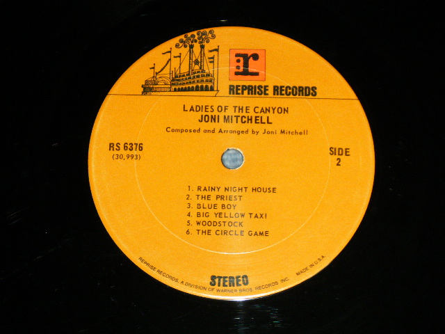 画像: JONI MITCHELL  - LADIES OF THE CANYON ( Matrix # : RS-6376 30992-A-1 B/ RS-6376  30993-B 1A )(Ex/Ex++ Looks:Ex+ )  / 1970  US AMERICA ORIGINAL "2nd Press'r' Logo on Top Label" Used  LP