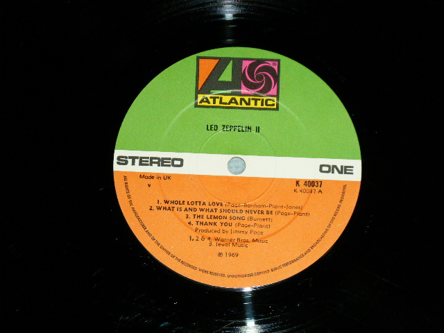 画像: LED ZEPPELIN -  II ( Matrix Number A)K-40037-A1/B)K-40037-B3 )( Ex+/Ex++)  / 1970's UK ENGLAND REISSUE Used LP 