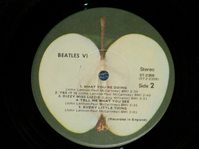 画像: The BEATLES - BEATLES VI ( Matrix # ST-1-2358- W4 / ST-2-2358-W4 )  ( MINT-/MINT-) / 1971 Version US AMERICA "mfd. by Apple on Label" "GOLD RECORD on FRONT Cover"  STEREO Used LP 
