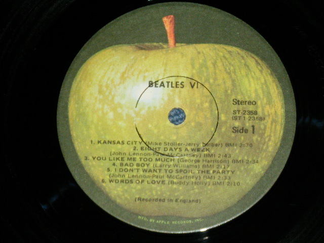 画像: The BEATLES - BEATLES VI ( Matrix # ST-1-2358- W4 / ST-2-2358-W4 )  ( Ex++/MINT-) / 1971 Version US AMERICA "mfd. by Apple on Label"  STEREO Used LP 