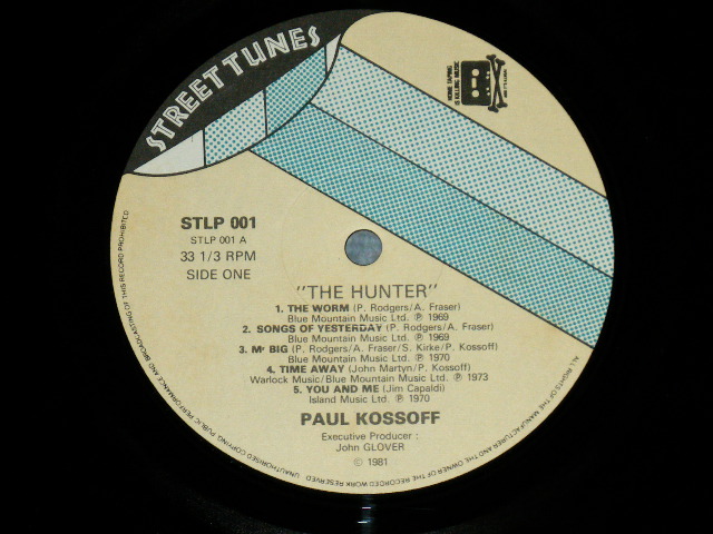 画像: PAUL KOSSOFF  of FREE - THE HUNTER  ( Matrix # A  / B )  ( MINT-/MINT )  / 1981  UK ENGLAND ORIGINAL  Used LP