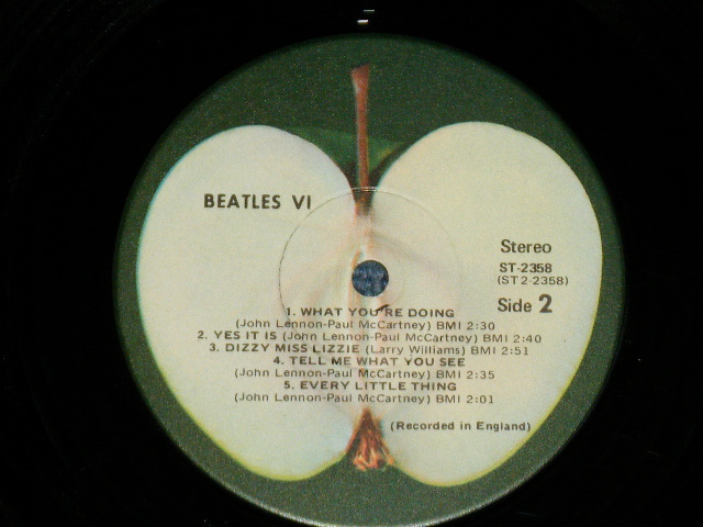 画像: The BEATLES - BEATLES VI ( Matrix # ST-1-2358- A20 #2 / ST-2-2358-J 21 )  (VG++/MINT-, Ex+++) / 1971 Version US AMERICA "mfd. by Apple on Label" "GOLD RECORD on FRONT Cover"  STEREO Used LP 