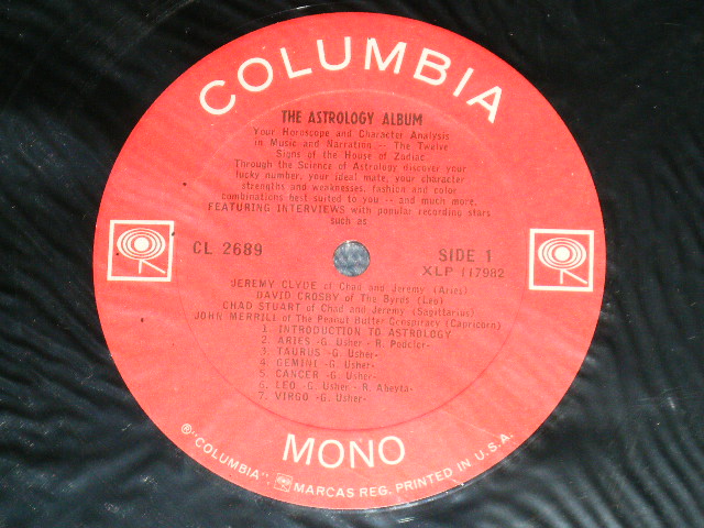 画像: The ASTROLOGY ALBUM ( GARY USHER Works : JEREMY CLYDE & CAH STUART of CHAD & JEREMY,DAVID CROSBY,JOHN MERRILL of The Peanut Butter Conspiracy) - The ASTROLOGY ALBUM : With BOOKLET ( MINT/SEALED  ) /  1967 US AMERICA ORIGINAL MONO Used LP