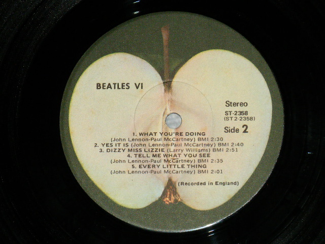 画像: The BEATLES - BEATLES VI ( Matrix # ST-1-2358- W4 / ST-2-2358-J 21 )  ( Ex++/Ex+++ :  Edge Split) / 1971 Version US AMERICA "mfd. by Apple on Label" "GOLD RECORD on FRONT Cover"  STEREO Used LP 