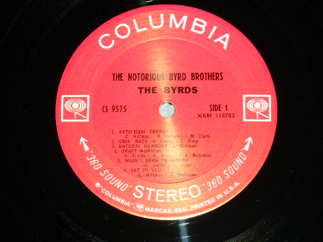 画像: THE BYRDS - THE NOTORIOUS BYRD BROTHERS ( Matrix # 1E/1E )  ( Ex+++/MINT- ) / 1968 US AMERICA ORIGINAL 1st Press "360 Sound Label" STEREO Used LP