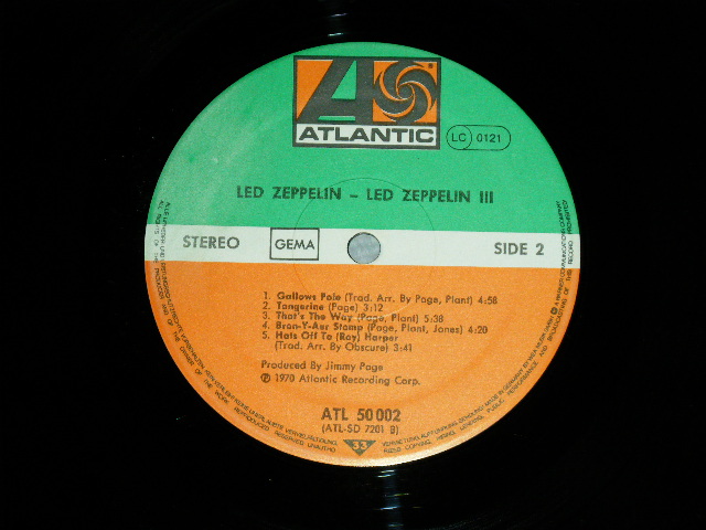 画像: LED ZEPPELIN -  III (Ex++/Ex+++)  / 1973 Version WEST-GERMANY GERMAN Used LP 