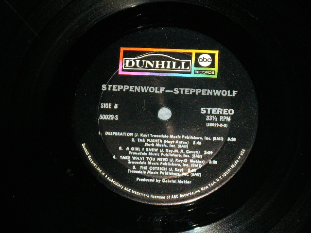 画像: STEPPENWOLF - STEPPENWOLF ( 1st Press Jacket "NO TITLE COVER" ) (Matrix # A △11451 / B-RE △11451-X )  ( Ex/Ex+) / 1968 US AMERICA ORIGINAL  Used LP 
