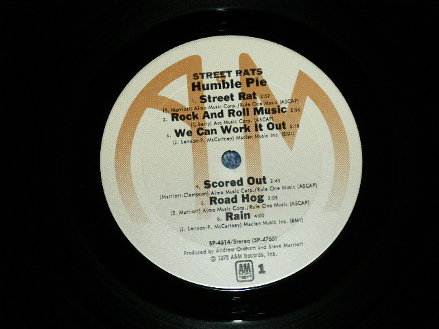 画像: HUMBLE PIE - STREET RATS (Ex+/MINT-)   / 1975 US AMERICA  ORIGINAL "1st Press Label"  Used LP