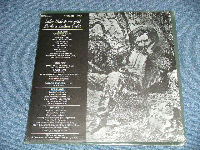 画像: MATTHEW'S MATTHEWS'  SOUTHERN COMFORT - LATER THAT SAME YEAR  ( SEALED ) / 1971 US AMERICA ORIGINAL "BRAND NEW SEALED" LP 