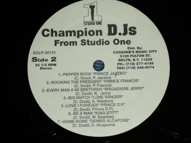 画像: V.A. OMNIBUS - CHAMPION D.Js FROM STUDIO ONE  ( MINT-/MINT-) /   JAMAICA ORIGINAL Used LP 