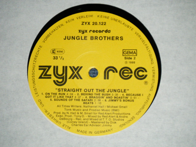 画像: JUNGLE BROTHERS - STRAIGHT OUT THE JUNGLE ( MINT-/MINT-) / 1988 GERMANY GERMAN ORIGINAL Used LP 