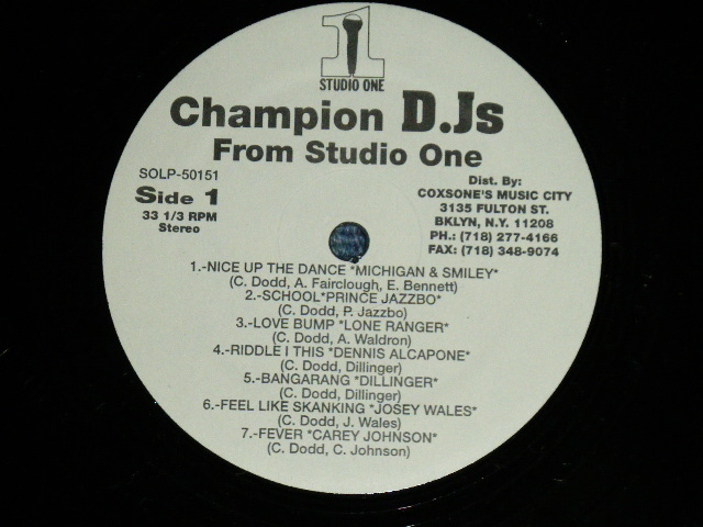 画像: V.A. OMNIBUS - CHAMPION D.Js FROM STUDIO ONE  ( MINT-/MINT-) /   JAMAICA ORIGINAL Used LP 