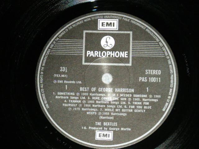 画像: GEORGE HARRISON - THE BEST OF ( A:2/B:1 )  ( Ex++/Ex+++ )  / 1976 UK ENGLAND ORIGINAL Used LP 