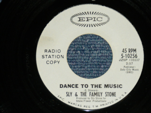 画像: SLY & THE FAMILY STONE - DANCE TO THE MUSIC ( PROMO Only  SAME FLIP  ) ( Ex+++/Ex+++)  / 1967 US AMERICA ORIGINAL Used 7" Single 
