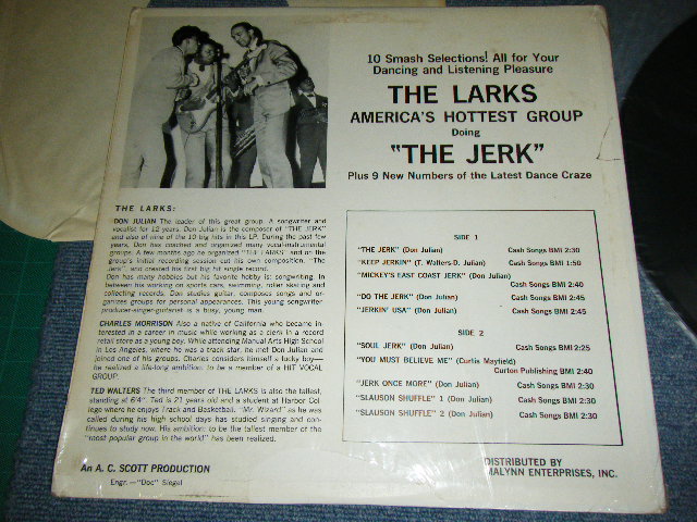 画像: THE LARKS - THE JERK by THE LARKS ( MINT-/MINT- ) / 1965 US AMERICA  ORIGINAL "1st Press Label" MONO Used LP 