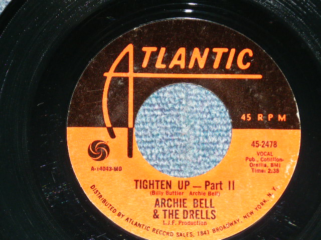 画像:  ARCHIE BELL & THE DRELLS - TIGHTEN UP : TIGHTEN UP   Part II  ( Ex+++/Ex+++ )  / 1968 US AMERICA ORIGINAL Used 7" Single  
