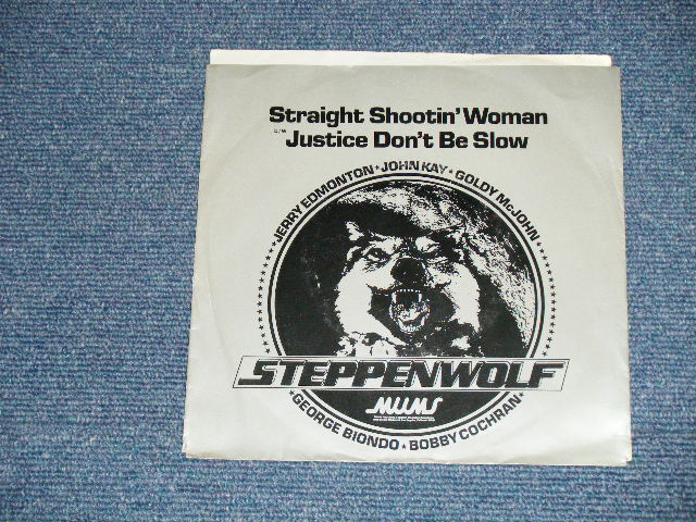 画像: STEPPENWOLF - STRAIGHT SHOOTIN' WOMAN ( PROMO Only  SAME FLIP MONO & STEREO ) ( Ex/MINT-)  / 1974 US AMERICA ORIGINAL"PROMO ONLY"  Used 7" Single with PICTURE SLEEVE 