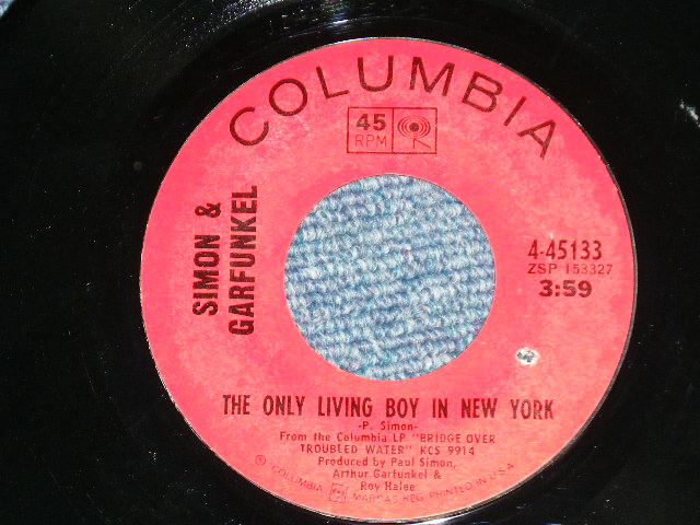 画像: SIMON & GARFUNKEL - CECILIA : THE ONLY LIVING BOY IN NEW YORK  ( Ex/Ex+) / 1970  US AMERICA  ORIGINAL "BLACK COLUMBIA Logo On Top Label"  Used 7" Single  with PICTURE SLEEVE 