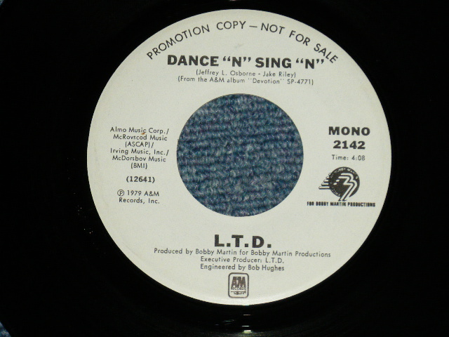 画像: L.T.D. - DANCE"N" SING "N" ( PROMO Only  SAME FLIP MONO & STEREO ) ( MINT-/MINT-)  / 1979 US AMERICA ORIGINAL"PROMO ONLY"  Used 7" Single 