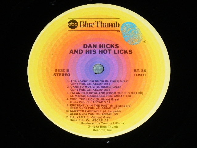 画像: DAN HICKS and the HOT LICKS - STRIKING IT RICH! ( Ex++/MINT-)  /  US AMERICA REISSUE  Used LP 