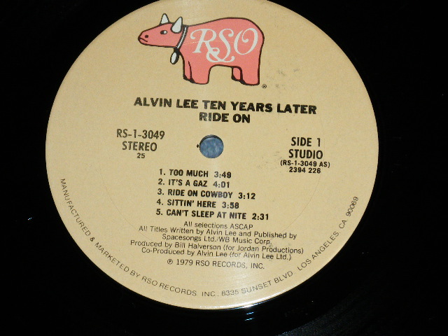 画像: ALVIN LEE  TEN YEARS LATER TEN YEARS AFTER -　RIDE ON ( Ex+/Ex+++ ) / 1979 US AMERICA  ORIGINAL Used LP 