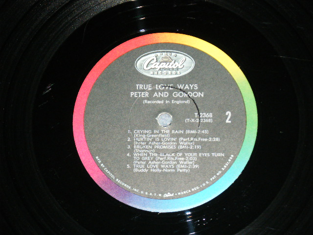 画像: PETER AND GORDON - TRUE LOVE WAYS ( Ex+++,Ex+/Ex++ Looks:Ex+ ) / 1965 US AMERICA ORIGINAL MONO Used LP 