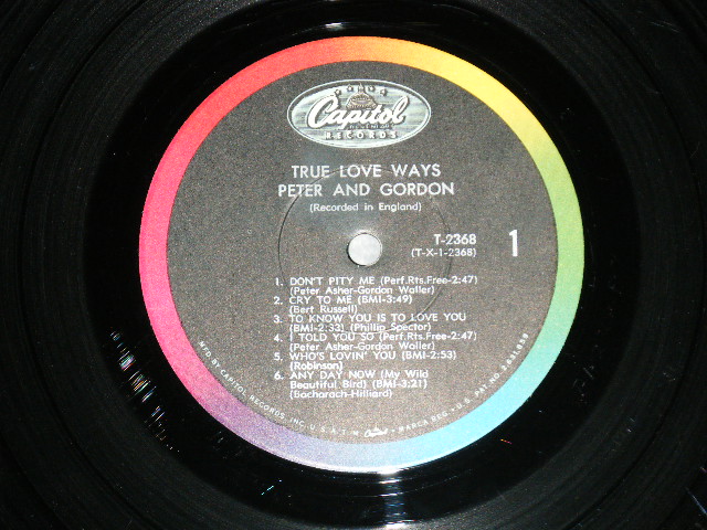 画像: PETER AND GORDON - TRUE LOVE WAYS ( Ex+++,Ex+/Ex++ Looks:Ex+ ) / 1965 US AMERICA ORIGINAL MONO Used LP 