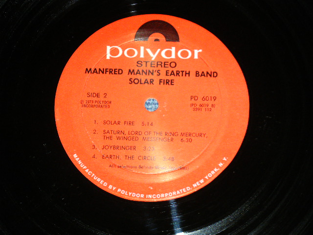 画像: MANFRED MANN'S EARTH BAND - SOLAR FIRE ( MINT-/MINT- ) / 1973 US AMERICA ORIGINAL  Used LP 