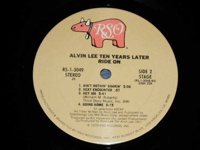 画像: ALVIN LEE  TEN YEARS LATER TEN YEARS AFTER -　RIDE ON ( Ex+/Ex+++ ) / 1979 US AMERICA  ORIGINAL Used LP 