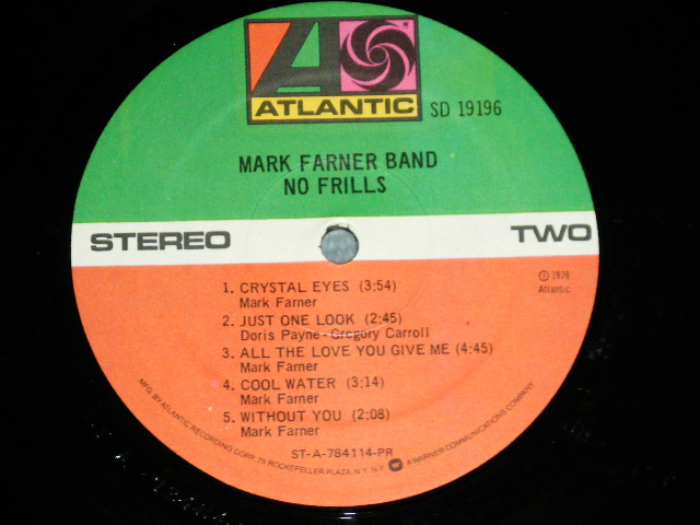 画像: MARK FARNER of GFR GRAND FUNK RAILROAD  - NO FRILLS ( Ex+/MINT-+)    / 1978  US AMERICA ORIGINAL "PROMO"  Used LP 