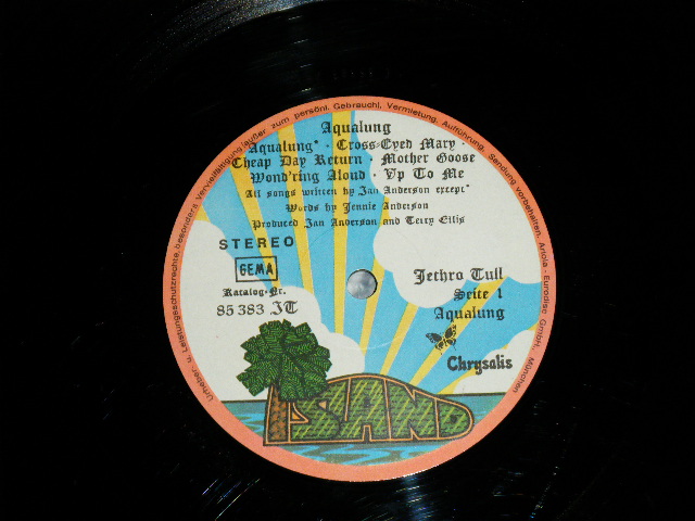 画像: JETHRO TULL - AQUALUNG ( Ex++/Ex++ Looks:Ex+++) /  1971 WEST-GERMANY ORIGINAL "PINK RIM Label"  Used LP 