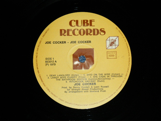 画像: JOE COCKER - JOE COCKER ( Ex+++/MINT-) / UK ENGLAND REISSUE Used LP 