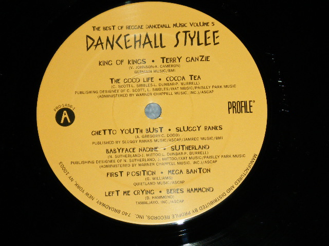 画像: V.A. OMNIBUS - The BEST OF REGGAE DANCE HALL MUSIC VOLUME 5 : DANCE HALL STYLE  ( MINT-/MINT) /  1995  US AMERICA  ORIGINAL Used LP 