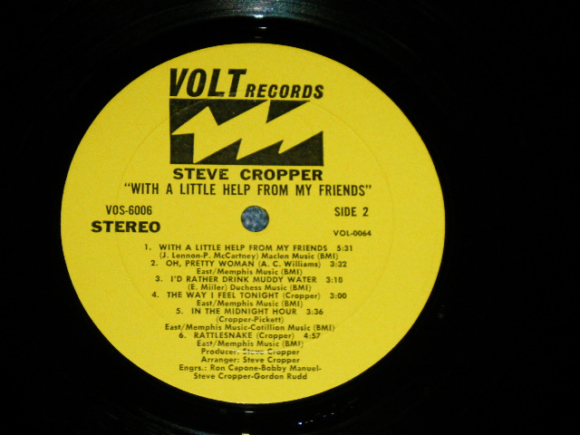 画像: STEVE CROPPER (BOOKER T.&THE MG'S) -  WITH A LITTLE FROM MY FRIEND ( Ex++/Ex+++ )  / 1974 US AMERICA ORIGINAL Used  LP    