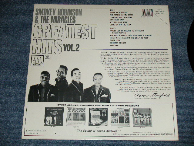 画像: SMOKEY ROBINSON and The MIRACLES -GREATEST HITS  (Ex+++/MINT- ) /  US AMERICA RESSUE  Used LP