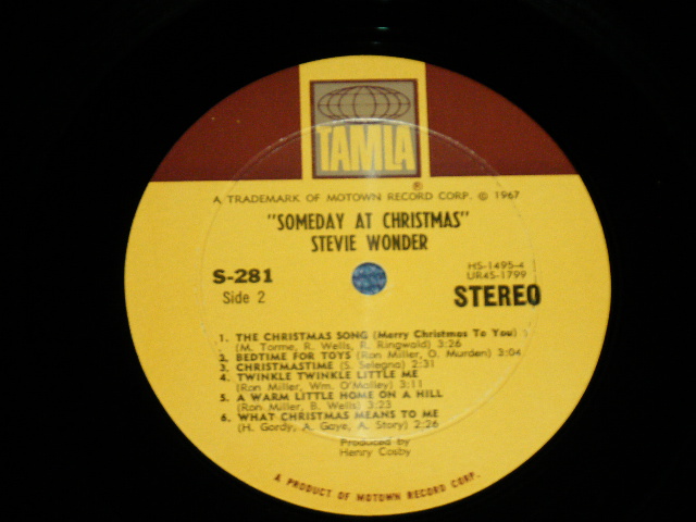 画像: STEVIE WONDER - SOMEDAY AT CHRISTMAS  ( Ex+/Ex+++,Ex+++ Looks:Ex+) / 1967 US AMERICA ORIGINAL "STEREO" Used LP
