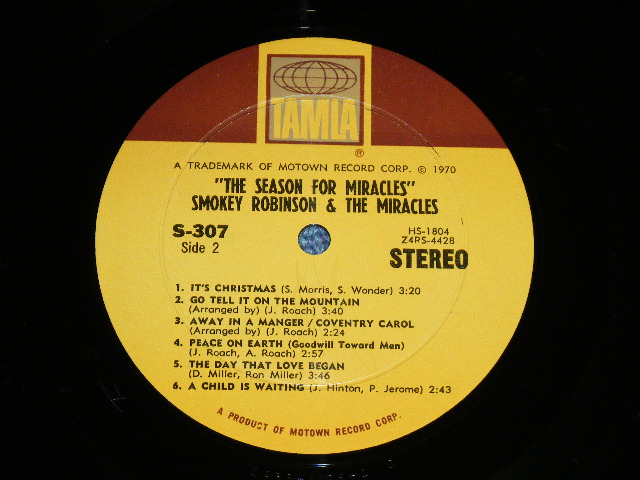 画像: SMOKEY ROBINSON and The MIRACLES - FOR SEASON FOR CHRISTMAS  ( MINT-/MINT-  Cut Out) / 1970 US AMERICA ORIGINAL   Used LP