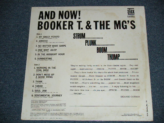 画像:  BOOKER T.& THE MG'S - AND NOW / 1967 UK ORIGINAL MONO LP 