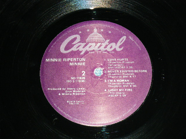 画像: MINNIE RIPERTON - MINNIE ( Ex/Ex++ )  / 1979  US AMERICA  ORIGINAL Used  LP   