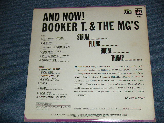 画像:  BOOKER T.& THE MG'S - AND NOW / 1966 US ORIGINAL STEREO LP 