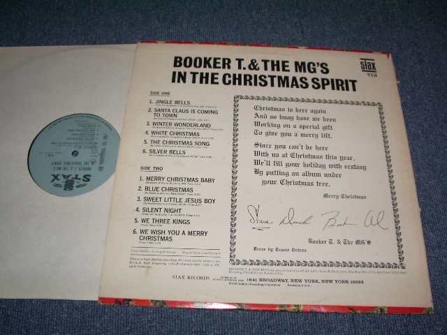 画像: BOOKER T.& THE MG'S - IN THE CHRISTMAS SPIRIT / 1967 US ORIGINAL Promo Blue Label MONO LP 