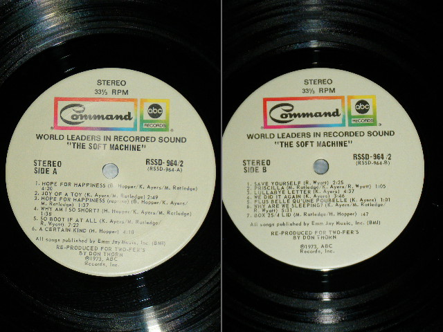 画像: THE SOFT MACHINE -  WORLD LEADERS IN RECORD SOUND ( 1st +2nd Albums 2 iN 1 JACKET ) ( Ex+++/Ex+++ C-5:Ex) / 1973 US AMERICA REISSUE Used 2-LP'S 