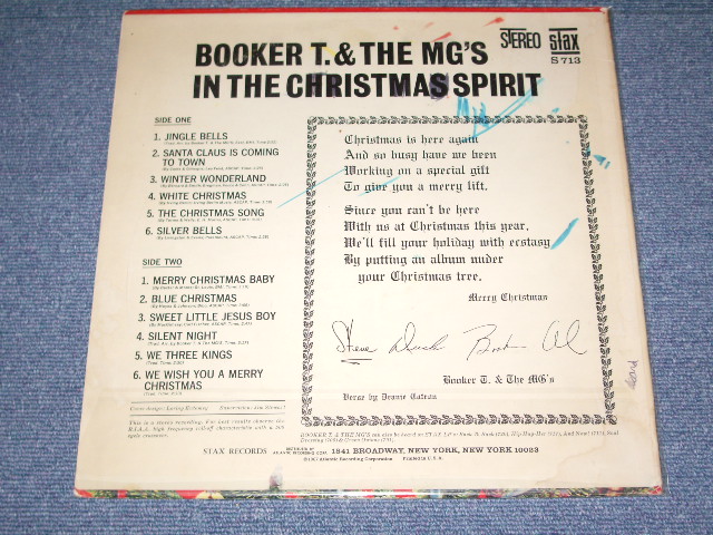 画像: BOOKER T.& THE MG'S - IN THE CHRISTMAS SPIRIT / 1967 US ORIGINAL STEREO LP 