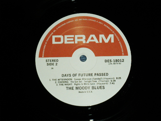 画像: The MOODY BLUES -  DAYS OF FUTURE PASSED (Matrix# C-2-1/C-2-1) ( MINT-/MINT-)  / 1967 US AMERICA ORIGINAL  1st Press " DERAM on Top Half of Label" Used LP