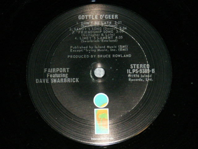 画像: FAIRPORT CONVENTION -  COTTLE O'GEER ( Ex/Ex+++ Cut Out ) / 1976 US AMERICA ORIGINAL Used LP 