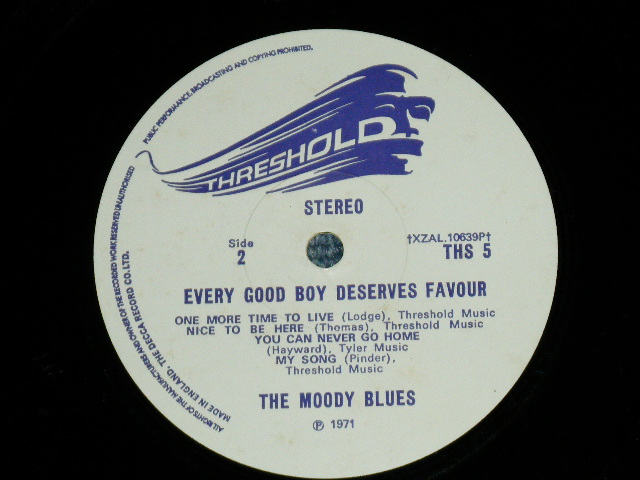 画像: The MOODY BLUES - EVERY GOOD BOY DESERVES FAVOUR : With INSERTS (Matrix# 2W/1W ) ( Ex++/Ex+++,MINT-)  / 1971 UK ENGLAND ORIGINAL  Used LP