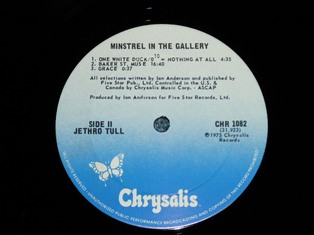 画像: JETHRO TULL - MINSTREL IN THE GALLERY  ( Ex+++/Ex+++ ) / 1977 US AMERICA  REISSUE Used LP 