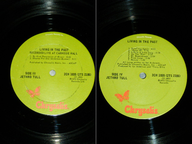 画像: JETHRO TULL - LIVING IN THE PAST : With BOOKLET  ( Ex+++/Ex+++)  /  1972 US AMERICA  REISSUE  Used 2-LP's 