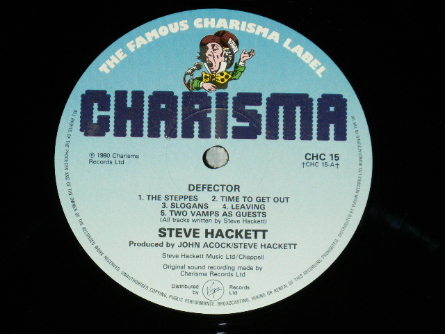画像: STEVE HACKETT ( GENESIS,ASIA,GTR )  - DEFECTOR　 ( Ex+++/MINT-) / 1980 UK ENGLAND ORIGINAL Used LP 